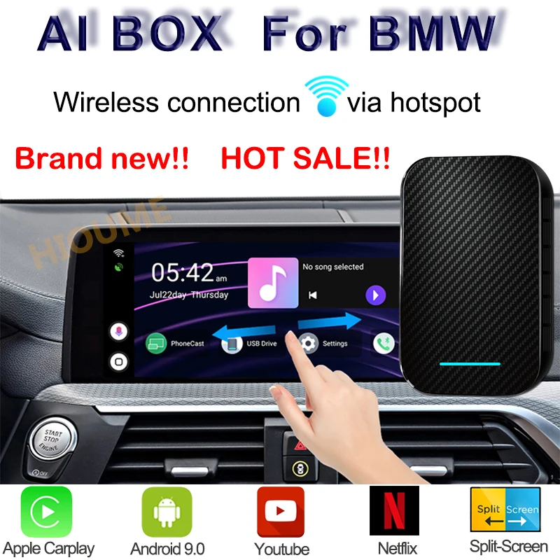 Android Ai Lodziņā Carplay BMW i3 i8 X5 G05 F15 X3 G01 F25 F20 F30 G20 G30 Android Apple Bezvadu Carplay Radio Piederumi Attēls 4