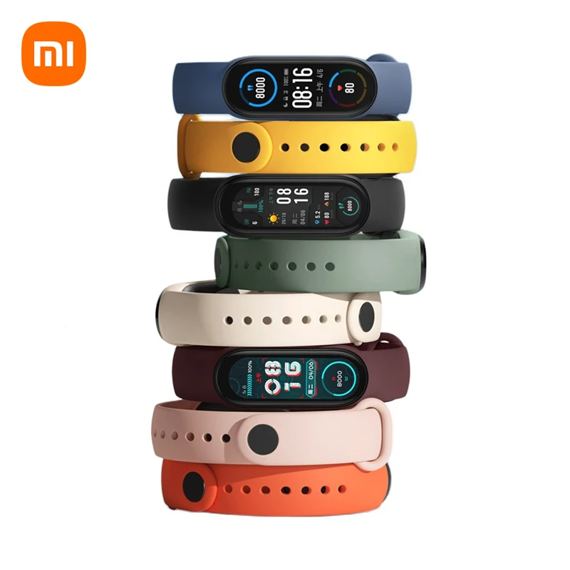Xiaomi Sākotnējā Mi Grupa 6 Siksna, Rozā, Violeta Ziloņkaula Olīvu Krāsu TPU Aproce Saderīgs ar Mi Smart Joslā 6 NFC Attēls 1