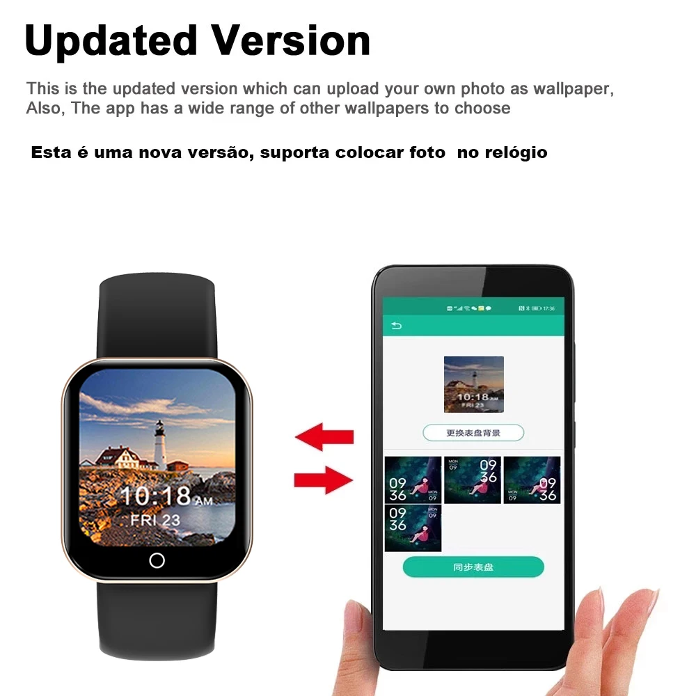 Series 7 Ciparu pulkstenis Vīrieši Sievietes Smartwatch sirdsdarbība Solis Kaloriju Fitnesa Izsekošanas i7 Smart Pulksteņi Apple, Android Y68 Pro Attēls 2
