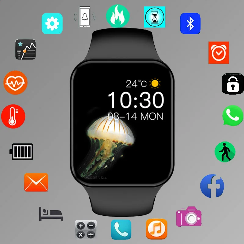 Series 7 Ciparu pulkstenis Vīrieši Sievietes Smartwatch sirdsdarbība Solis Kaloriju Fitnesa Izsekošanas i7 Smart Pulksteņi Apple, Android Y68 Pro Attēls 5