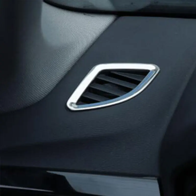 Krāsu Manu Dzīvi Automašīnu Chrome Priekšējais Gaisa Ventilācijas Vāciņš Melns, Gaisa Kondicionēšanas iekārta Uzlīme BMW X1 F48 2016 2017 2018 Uzlīmes Aksesuāri Attēls 2