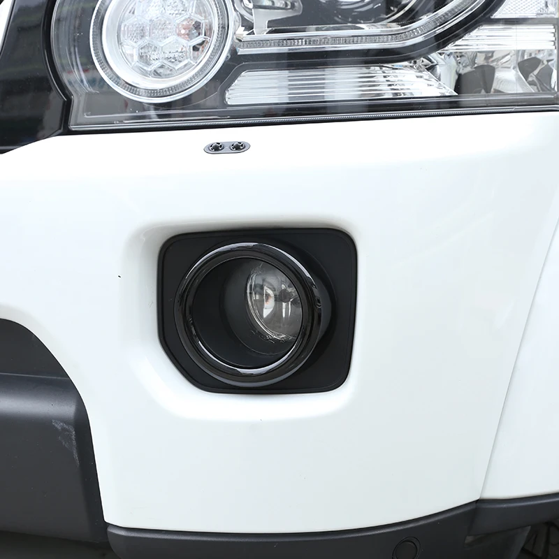 2 Gab Par Land Rover Discovery 4 LR4. - 2016. GADA ABS Spīdīgi Melni Priekšējie Miglas Lukturi Rāmja Vāks Melns, Auto Piederumi Attēls 2