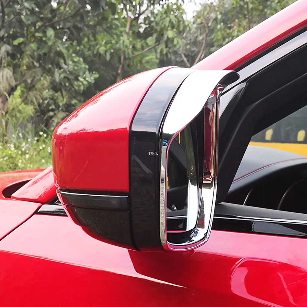 Par Jaguar E-Pace F-Pace f tempu X761 2016-2019 Automašīnu Atpakaļskata Spogulis, Lietus Uzacu Ūdensnecaurlaidīgs Weatherstrip Shield Toni Vāciņš Melns Attēls 4