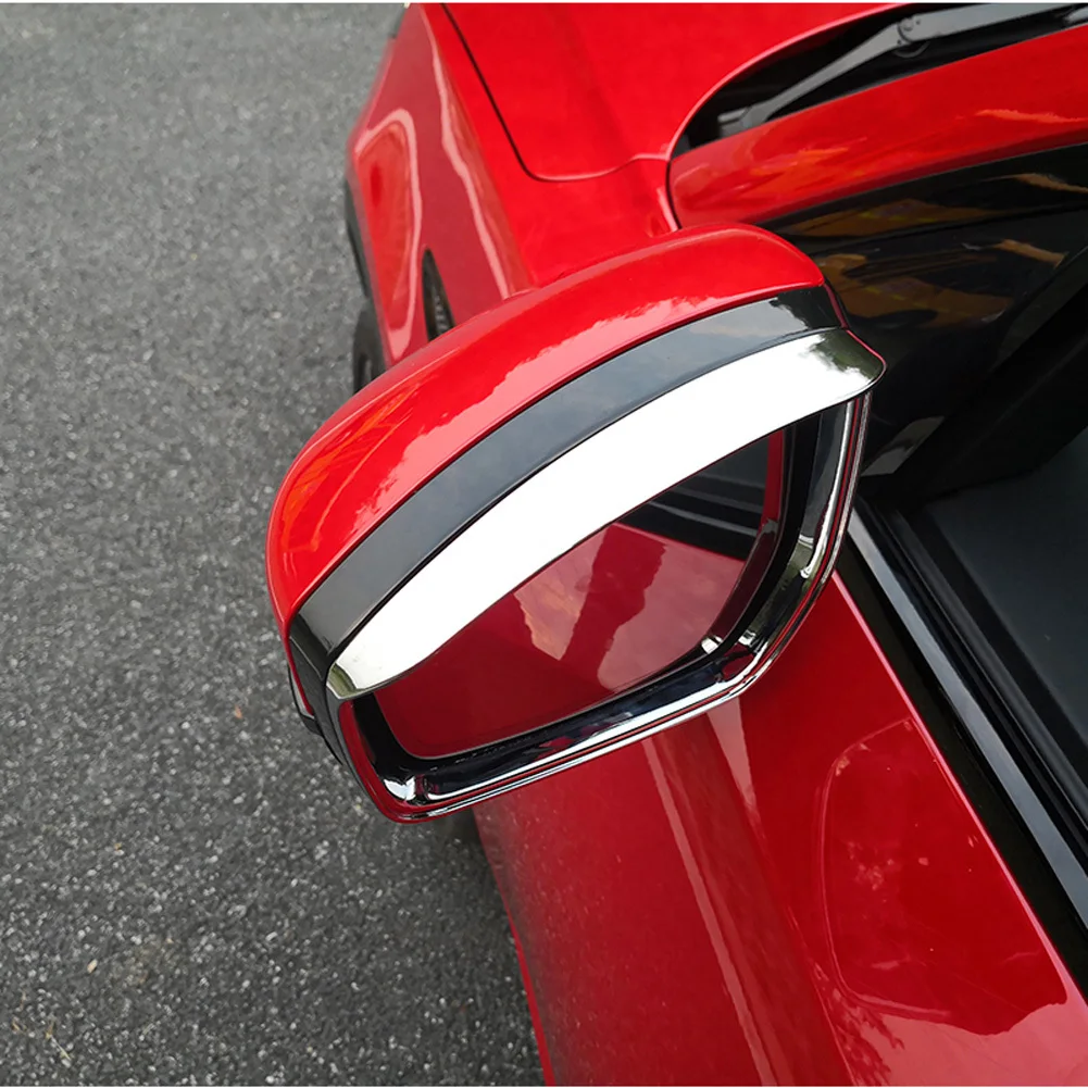 Par Jaguar E-Pace F-Pace f tempu X761 2016-2019 Automašīnu Atpakaļskata Spogulis, Lietus Uzacu Ūdensnecaurlaidīgs Weatherstrip Shield Toni Vāciņš Melns Attēls 5
