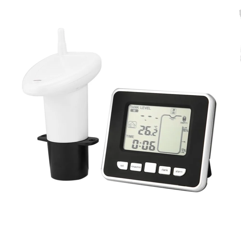 Ultraskaņas Tvertne Ūdens Līmeņa Indikators Metru Iekštelpu Āra Ūdens Sensora Mērīšanas Kontūru LCD 0-15m Mērīšanas Instrumenti Monitora Attēls 1