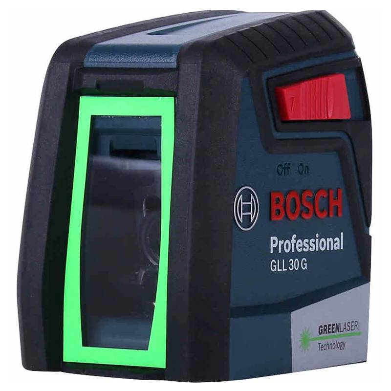 Bosch 2 Līnijas Lāzera Līmeņa Automātiskā Līmeņošana Zaļā Lāzera Staru Horizontāla un Vertikāla Cross-Līniju bloknots ar magnētu Attēls 2