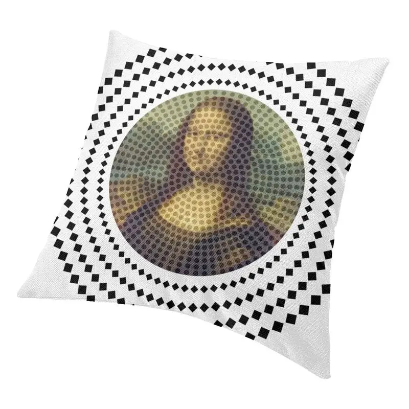 Vinsents Van Gogs Mona Lisa Spilvens Segums Leonardo Da Vinci Grīdas Spilvens Gadījumā, ja Automašīnu Atdzist Spilvendrāna Mājas Dekoru Apdare Attēls 4