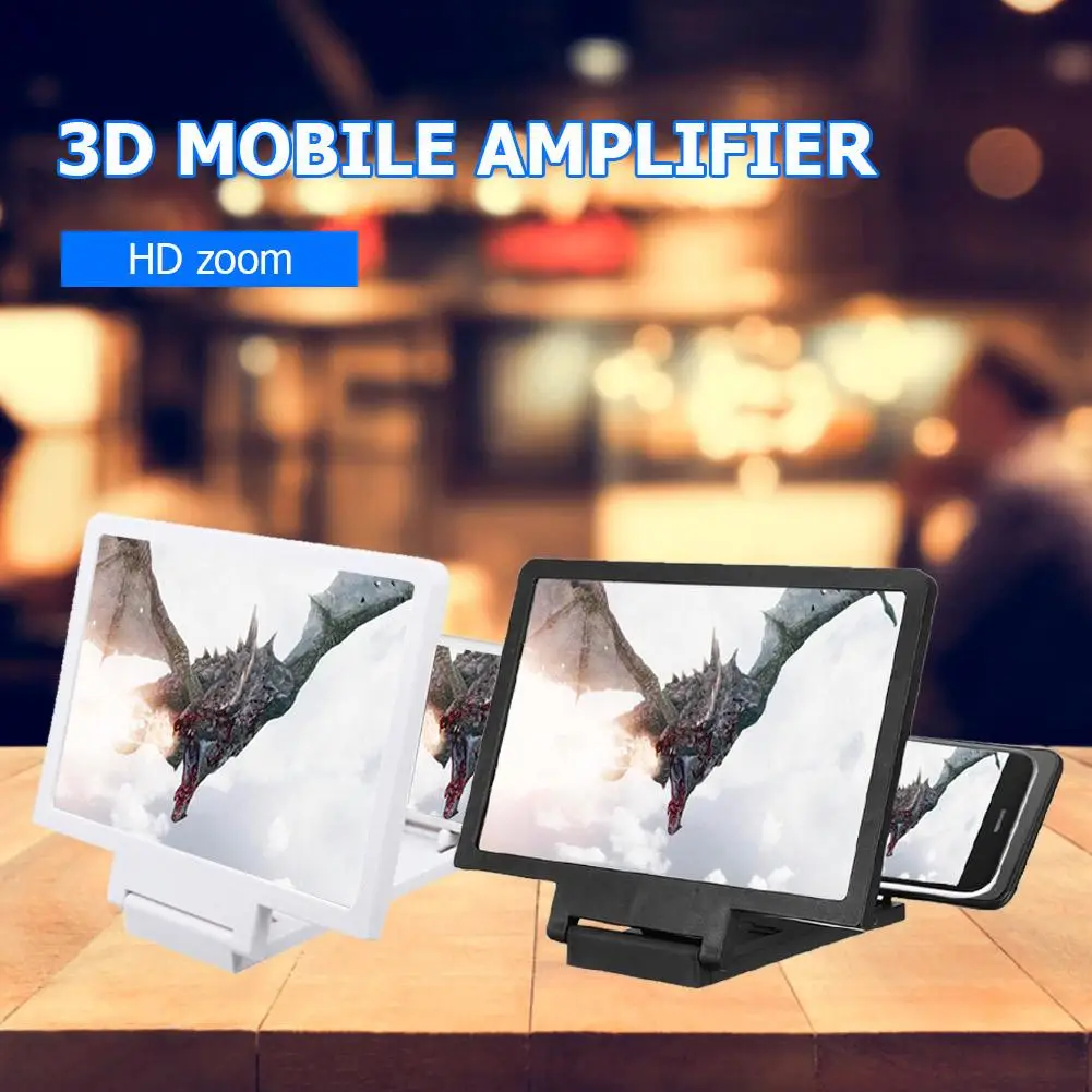 3D Mobilā Tālruņa Ekrāna Lupa HD Video Pastiprinot Stāvēt Salokāms Displejs Pastiprinātājs Projektoru Darbvirsmas Tālruņa Turētājs Attēls 5