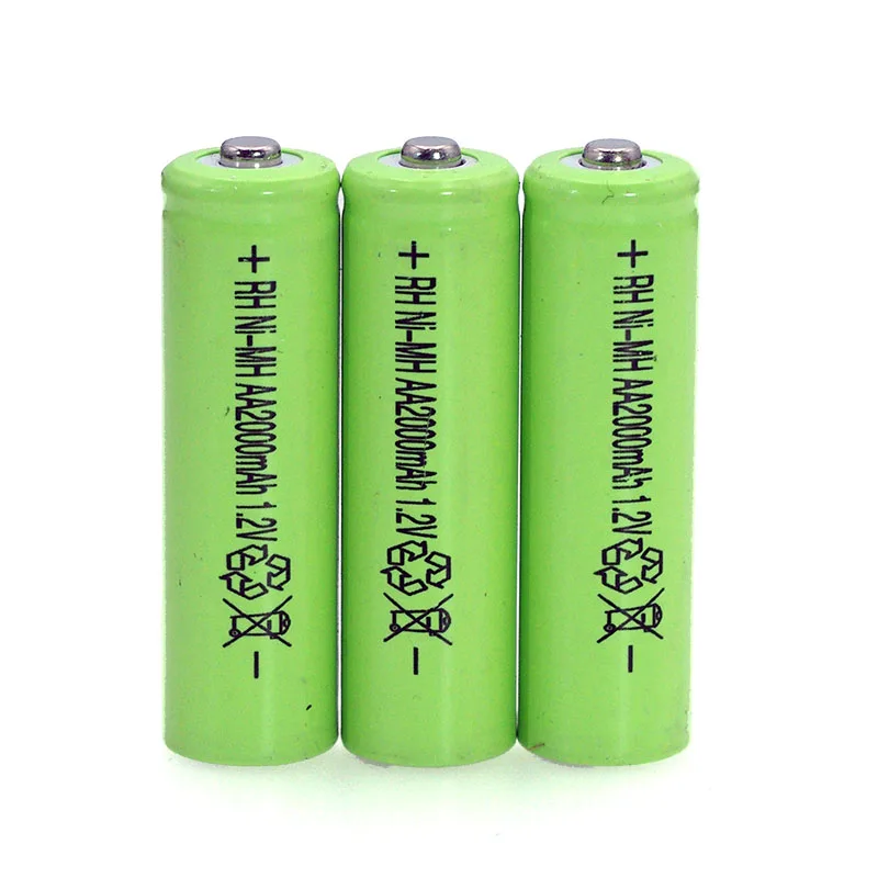 1.2 V AA Ni-MH Akumulators 2000mAh 1.2 v Uzlādējams Akumulators lielas Ietilpības Kameras/Mikrofona/Peles /rotaļlietas baterijas Attēls 5