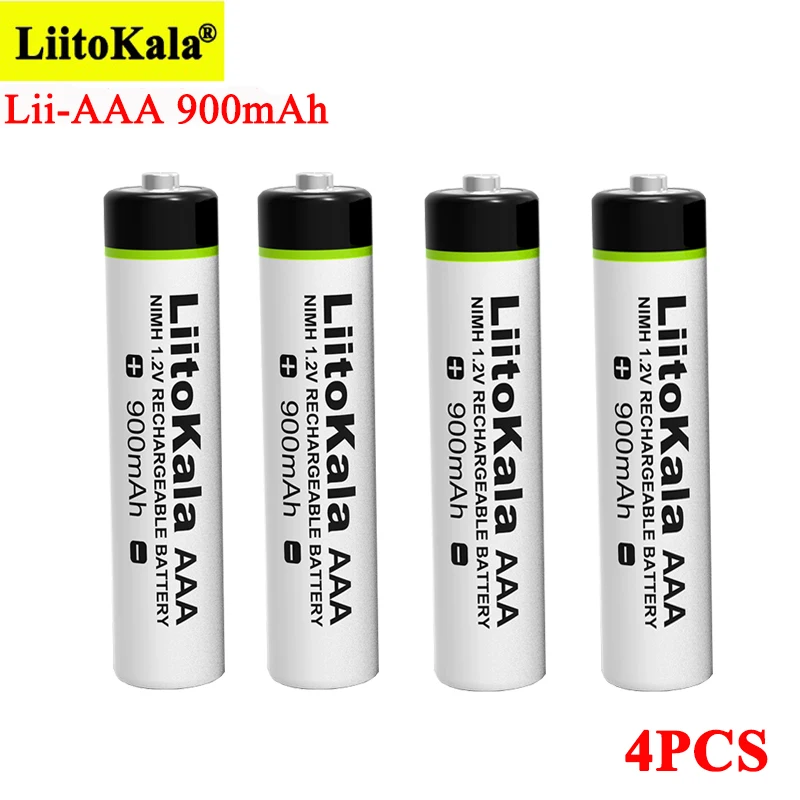 LiitoKala Sākotnējā AAA NiMH 900mAh Akumulatora 1.2 V Uzlādējamo Akumulatoru bateriju, Rotaļlietas,tālvadības pults Attēls 2