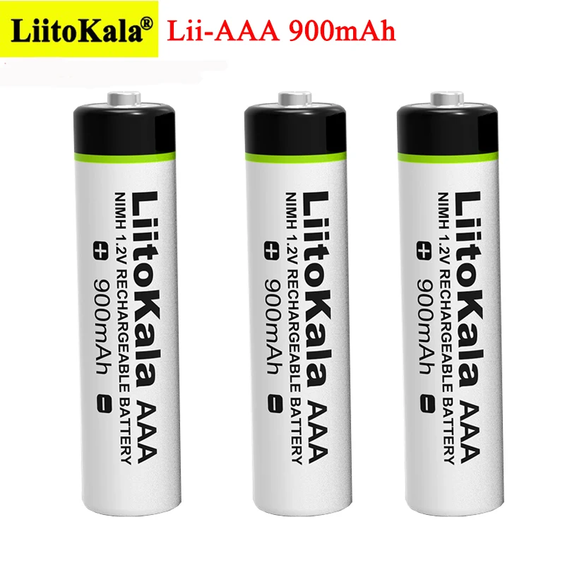 LiitoKala Sākotnējā AAA NiMH 900mAh Akumulatora 1.2 V Uzlādējamo Akumulatoru bateriju, Rotaļlietas,tālvadības pults Attēls 4