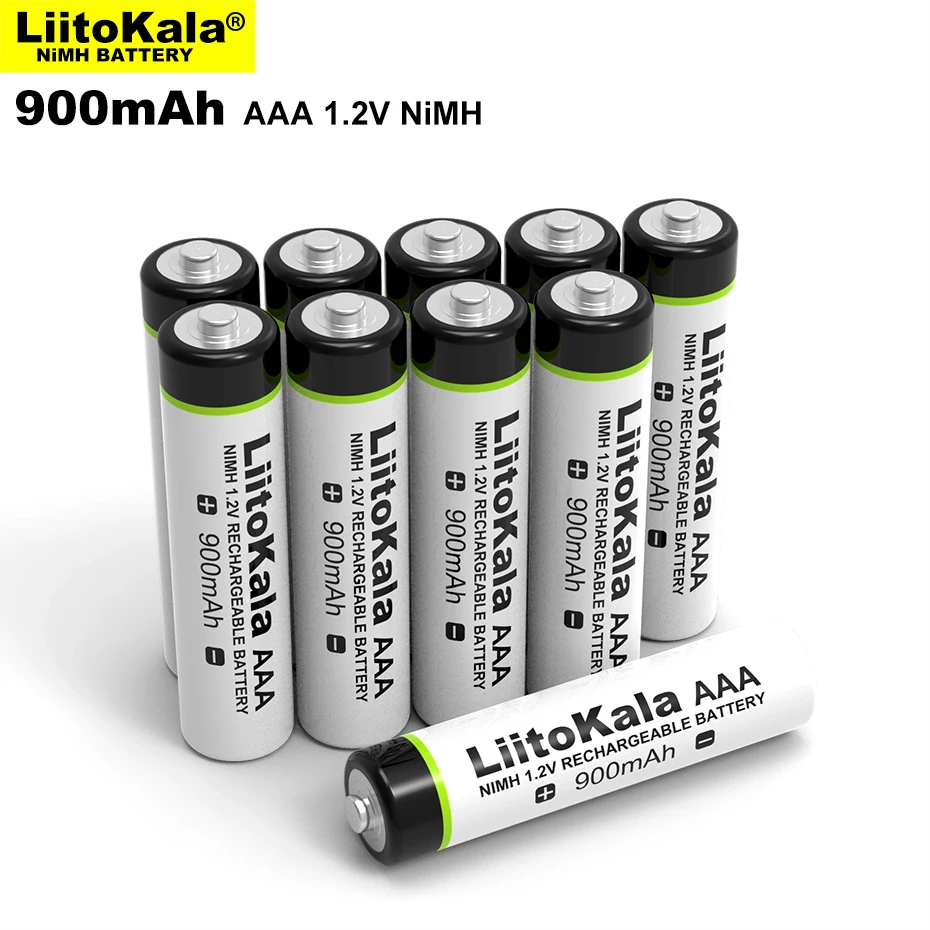 LiitoKala Sākotnējā AAA NiMH 900mAh Akumulatora 1.2 V Uzlādējamo Akumulatoru bateriju, Rotaļlietas,tālvadības pults Attēls 5