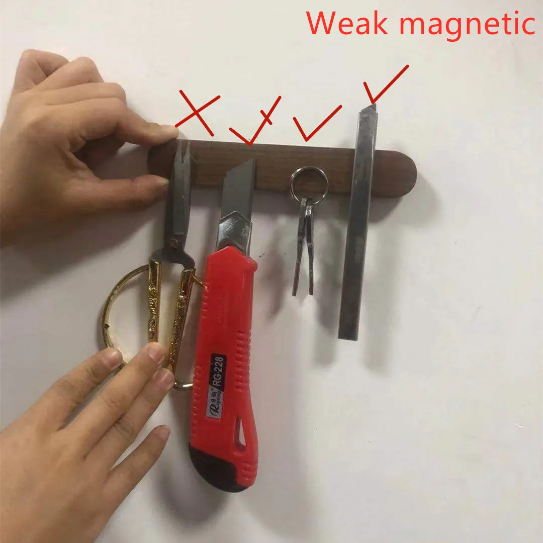 Galvenais mājsaimnieces Sienas āķa kolekcija Wall mount Vāja magnēta Atslēgu iesūkšanas Ieejas lievenis masīvkoka atslēgu āķis Attēls 1