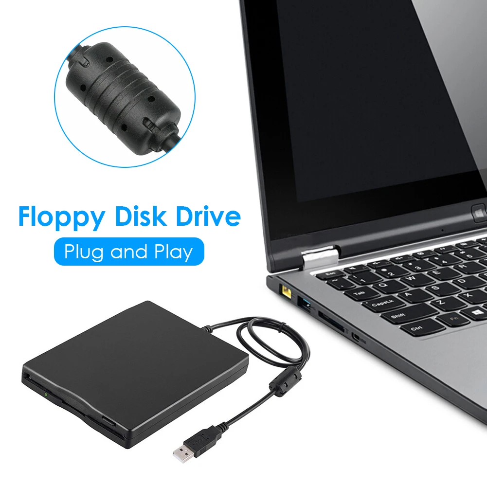 Portatīvo 3.5 collu USB Mobilo Floppy Disk Drive Plug-and-Play Savienojumu 1.44 MB Ārējo FDD Disketes Klēpjdatoru Notebook PC Attēls 3