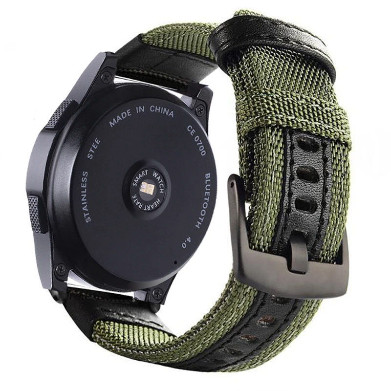 22mm wriststrap par Huawei Skatīties GT GT2 Active Smart skatīties siksna Neilona Ādas watchband aproce par Godu skatīties Magic band Attēls 4