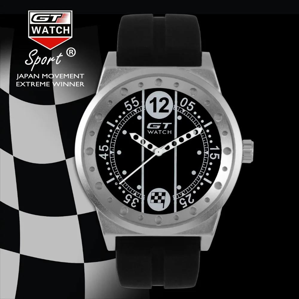 Vīriešu Modes Sporta Skatīties Luksusa Zīmolu GT Skatīties Silikona Siksniņa F1 Pulksteņi Gadījuma Kvarca rokas pulksteņi montre homme reloj hombre Attēls 2