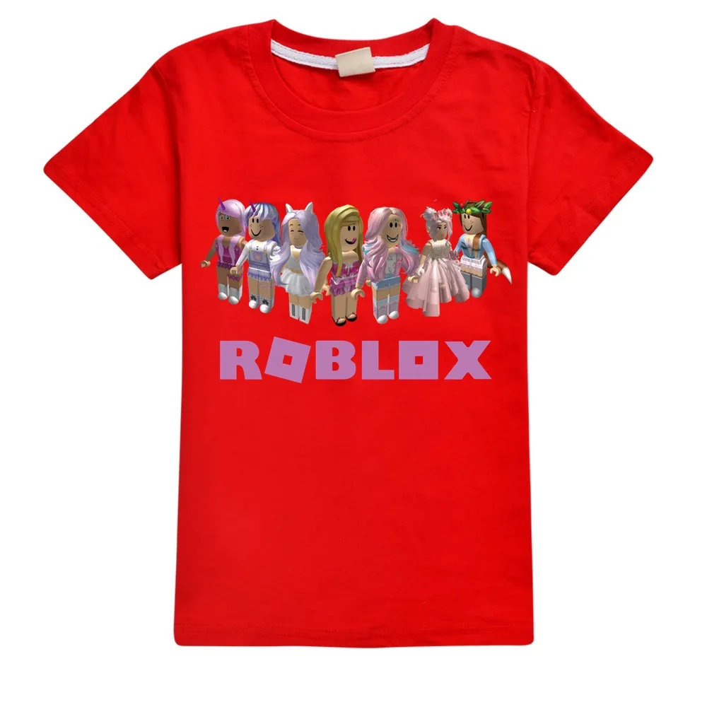 Bērniem Zēni Robloxing T-krekls Meitene Karikatūra Topi Cute Baby Kokvilnas t-veida, Vasaras Apģērbu Toddler Īsām Piedurknēm T Krekli, Bērnu Apģērbs Attēls 2