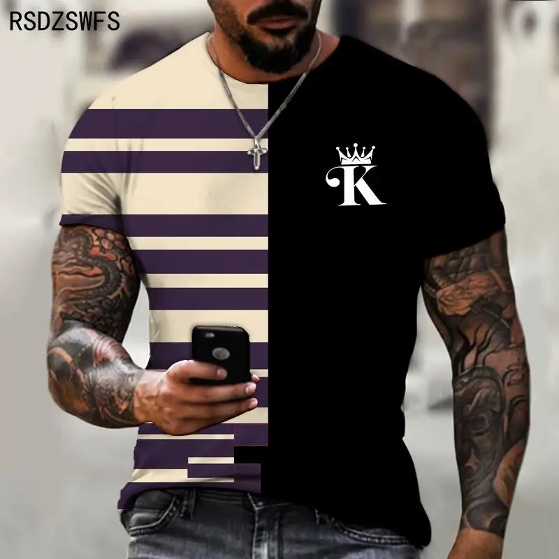 Vasaras Vīriešu Īsām Piedurknēm Āra Sporta T-Krekls Apaļu Kakla 3D Drukāšanas Gadījuma T-Krekls Elpojošs Fitnesa Uzvalks Vīriešu Apģērbu Augšu Attēls 4