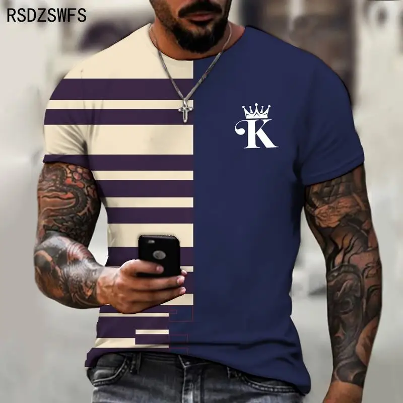 Vasaras Vīriešu Īsām Piedurknēm Āra Sporta T-Krekls Apaļu Kakla 3D Drukāšanas Gadījuma T-Krekls Elpojošs Fitnesa Uzvalks Vīriešu Apģērbu Augšu Attēls 5