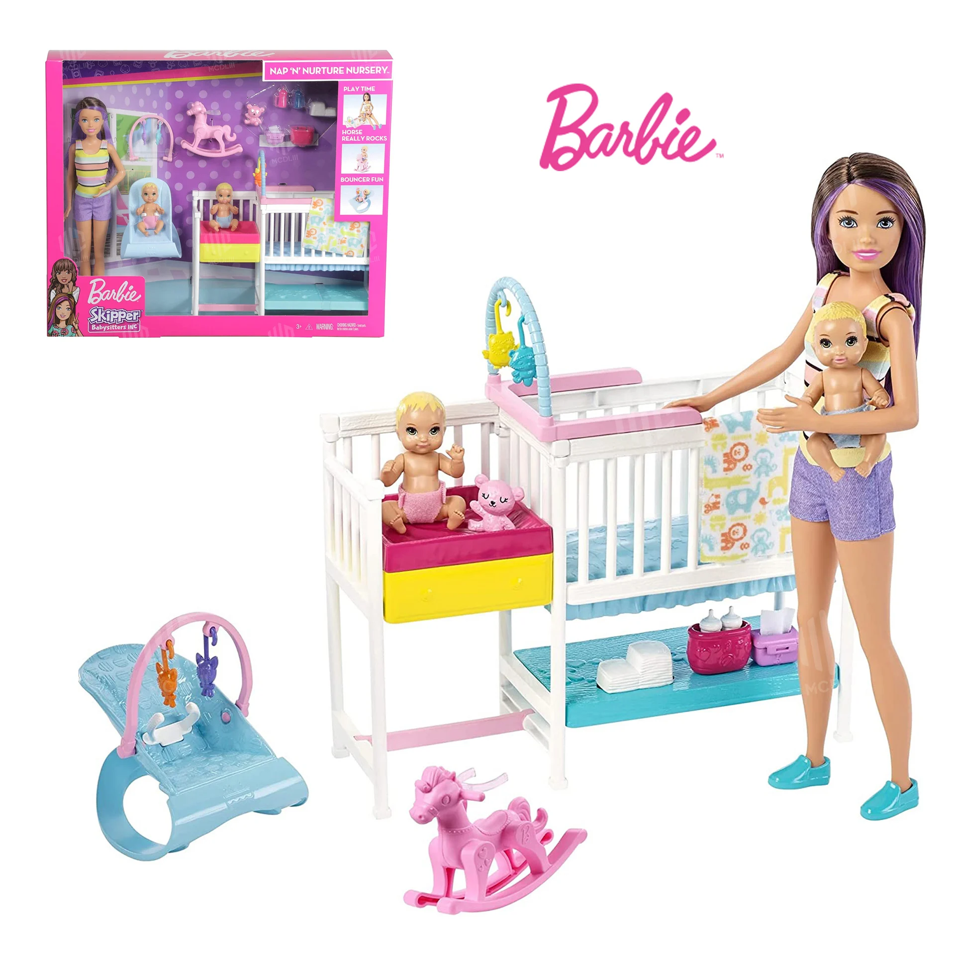 Sākotnējā Barbie Lelles Playset Blondu Lelli, Mājas Mēbeles, Rotaļlietas Meitenēm Maizes Šefpavārs un Vannas Piederumus, Rotaļlietas, Dāvanas Bērniem, Attēls 1