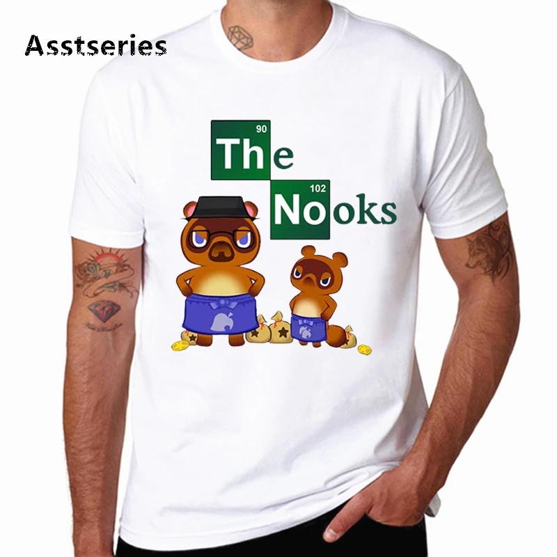 2020 Smieklīgi Toms Nook T Krekls Vīriešu Street Apģērbu Modes Top Harajuku Anime T-krekls Man Ielā Apaļu Kakla T-krekls Attēls 1