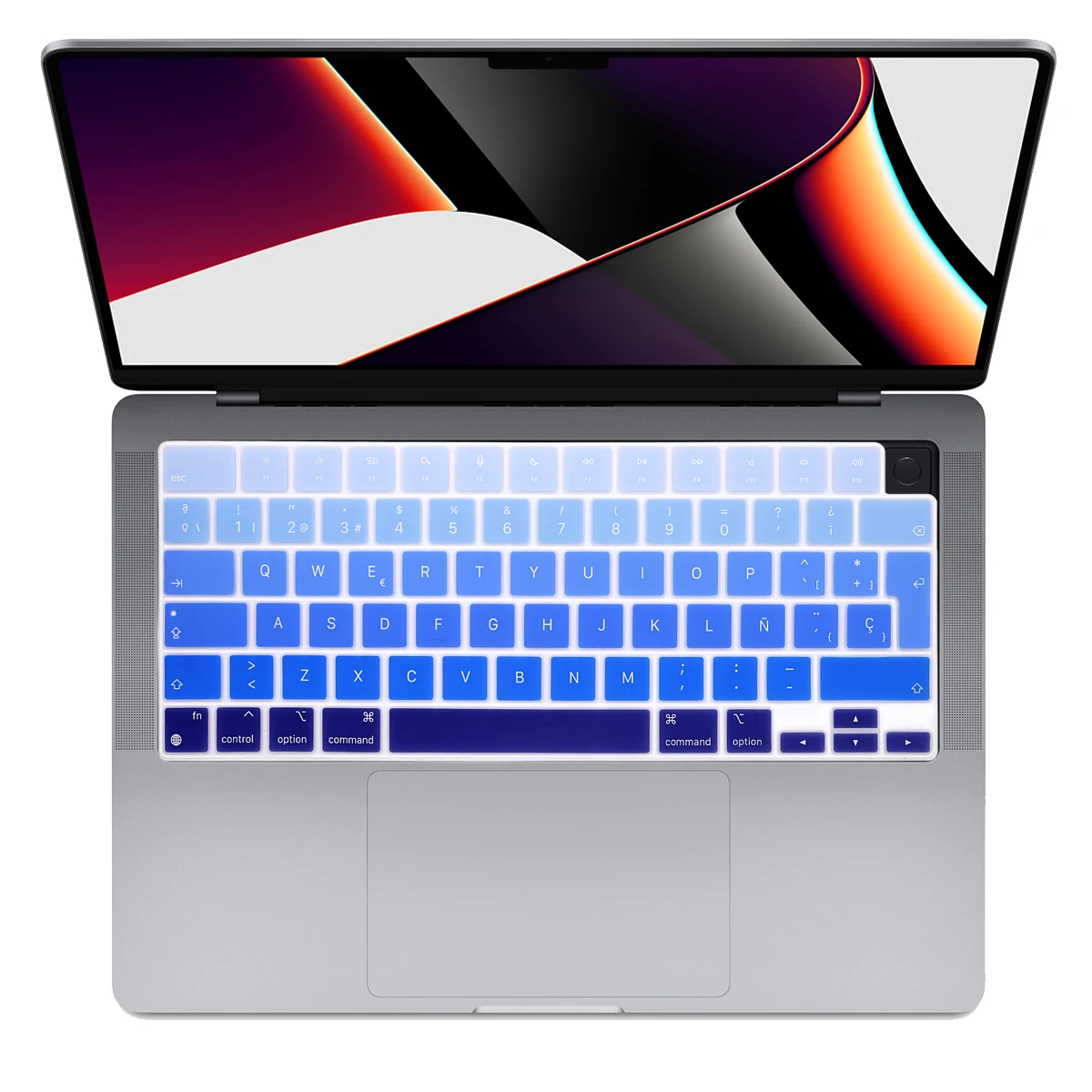 Spāņu valodā/Čīle Klaviatūru, Ādas Vāks MacBook Pro14 2021. Gadam Atbrīvot A2442 M1 Čipu Pro16 M1 Max A2485 Tastatūras vāciņu, Silikona Krāsa Attēls 1