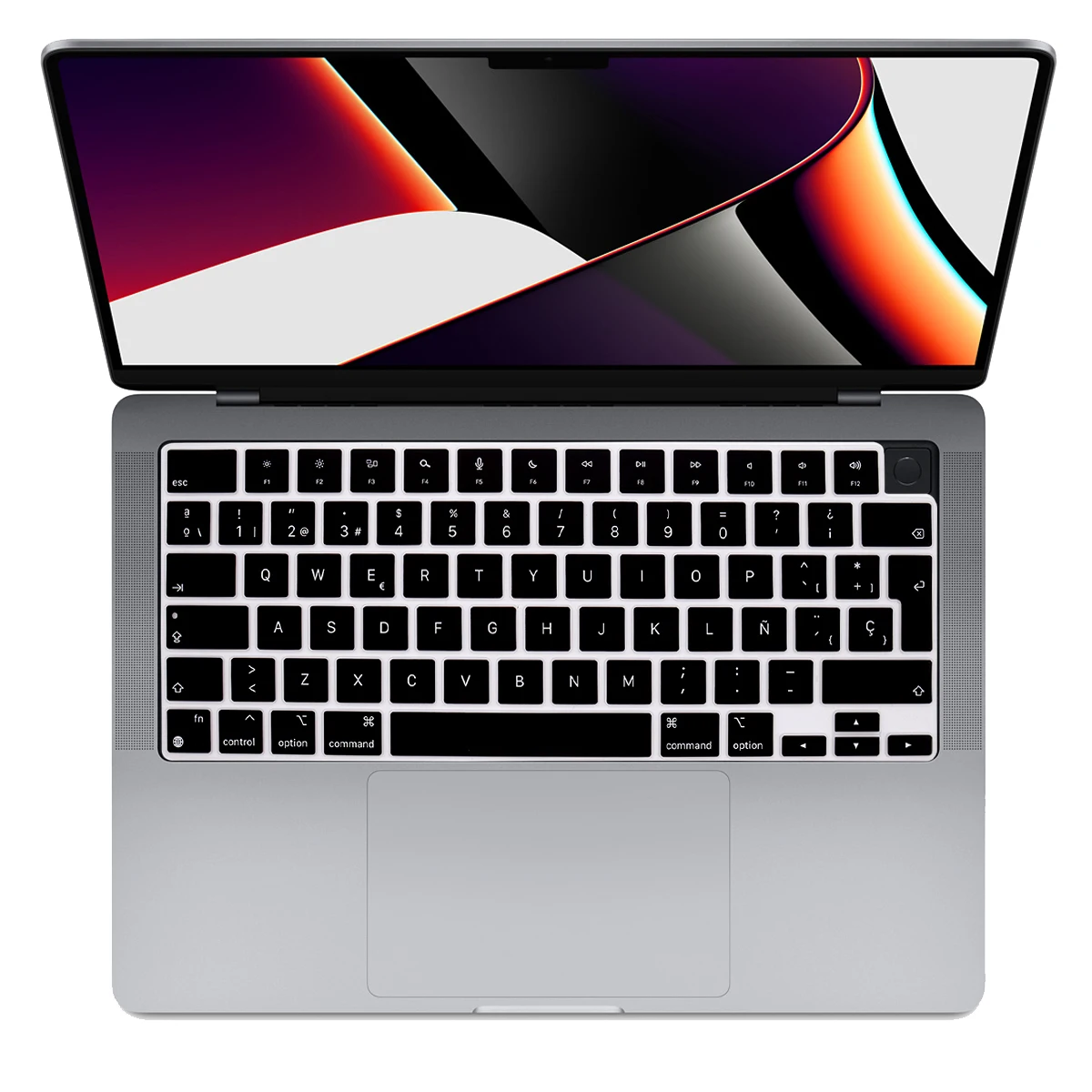 Spāņu valodā/Čīle Klaviatūru, Ādas Vāks MacBook Pro14 2021. Gadam Atbrīvot A2442 M1 Čipu Pro16 M1 Max A2485 Tastatūras vāciņu, Silikona Krāsa Attēls 4