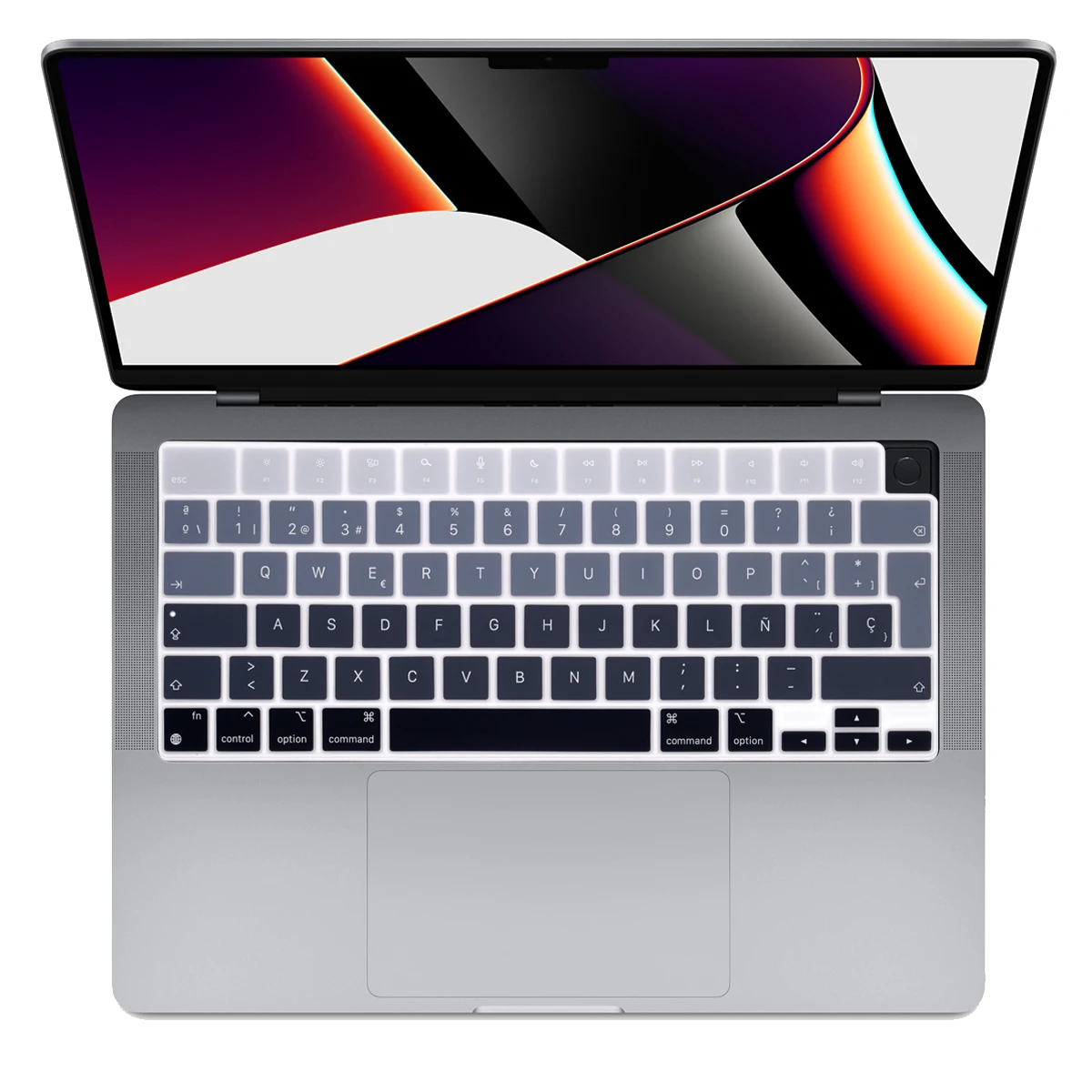 Spāņu valodā/Čīle Klaviatūru, Ādas Vāks MacBook Pro14 2021. Gadam Atbrīvot A2442 M1 Čipu Pro16 M1 Max A2485 Tastatūras vāciņu, Silikona Krāsa Attēls 5