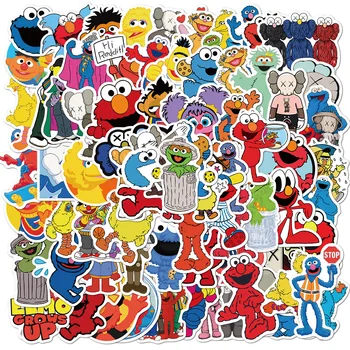 10/30/50GAB Sesame Street Sērijas Cartoon Grafiti Ūdensnoturīgas Uzlīmes Čemodāns Grāmatiņa Ledusskapis Skeitborda WaterCupWholesale 1