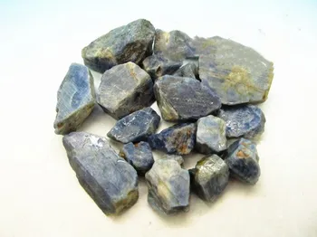 100g Reti akmeņi un minerāli zilo korundu aptuvenu Safīra raw dārgakmens paraugs 1