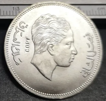 1375(1955) Irāka 100 Fils-Faisal II Sudraba Pārklājumu Kopēt Monētas 30mm 1