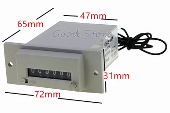 1GB CSK6-YKW 6 - bitu panelis AC110V 220V DC 12V 24V 36V elektromagnētiskā skaitītājs, impulsu skaitītājs perforators nospiediet iepakošanas letes 1