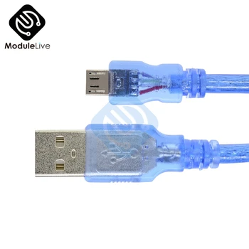 30cm USB 2.0 Vīrietis, lai Mikro USB 5 pin Vīriešu Datu Maksas Kabeļu Vadu 1