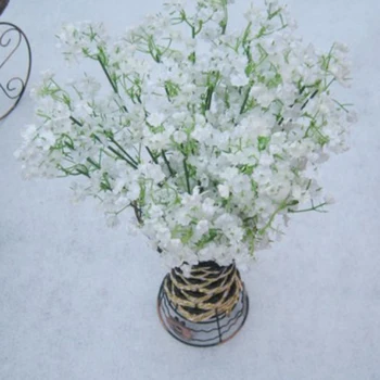 40cm, Balta Gypsophila Mākslīgie Ziedi Kāzu DIY Pušķis Apdare Vienošanās Plastmasas Bērnu Elpa Viltus Ziedu Mājas Dekoru 1