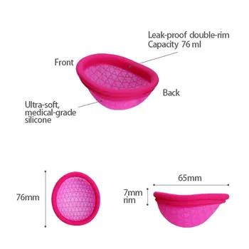 4gab/set Atkārtoti Menstruālā Disku ar Flat-fit Dizaina Extra Plānais Sterilizācijas Silikona Menstruālā Diska periodā copa sievietēm 1