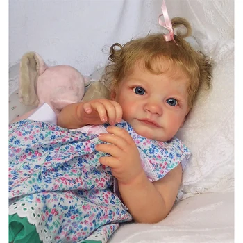 60CM Atdzimis Lelle Tobiah Spilgti Nekustamā Baby Lelle ar Genesis Krāsas Augstas Kvalitātes 3D Ādas Vairākiem Slāņiem Krāsošana Redzamas Vēnas