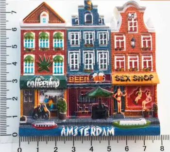 Amsterdamas ledusskapis magnēti, uzlīmes, Ledusskapis Magnēti, Bērniem, dāvanu, Mājas Apdare 1
