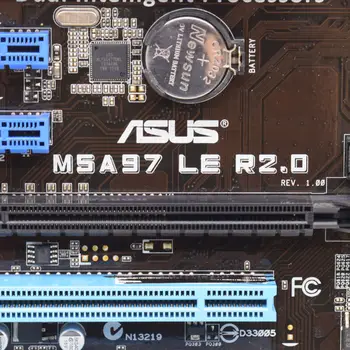 ASUS M5A97 LE R2.0 Socket AM3+ AMD 970 Desktop Mātesplatē DDR3 32G 2133MHz Atmiņas Atbalsta FX - 6300 4350 CPU PCIe X16 SATA3 ATX 1