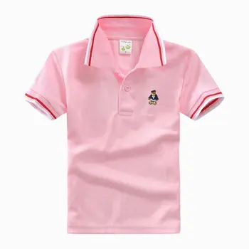 Augstas kvalitātes 3-12 gadus vecs zēns polo krekls ar īsām piedurknēm krekls atloks, svītrains kokvilnas bērnu T krekls dažādās krāsās pēc izvēles