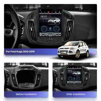 Automašīnas Radio Multimediju Navigatio Video Atskaņotājs Ford Kugas 2012-2019 Tesla stila Vertikāla Ekrāna Stereo Nē 2 din Android 9.1