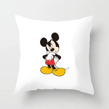 Disney Mickey Minnie Donald Duck Dekoratīvā spilvendrāna baltā spilvendrānā spilvenu guļamistaba, viesistaba, Mājas apdare, spilvendrāna 1