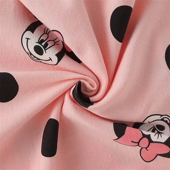 Disney Minnie Mouse Baby Girl Apģērbu Princese Kleitas Bērnu Gudrs Apaļu Kakla Long Piedurknēm Punkti Tutu Krekls Rudens Wear 1