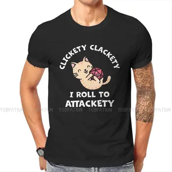 DnD Spēle Clickety Clackety es Roll, lai Attackety T Krekls Harajuku Pusaudzis Grunge Augstas Kvalitātes Tshirt Lielgabarīta O-veida Kakla Vīriešu Apģērbu, 1