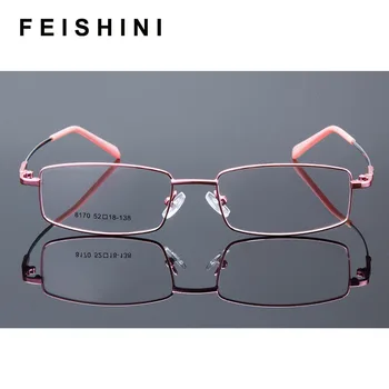 Feishini 2022 Taisnstūra Brilles Rāmis Sievietēm, Optiskās Brilles, Rāmis Vīriešu Briļļu ietvaru Vīriešu Atmiņas metāla kāju Brilles 1