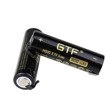 GTF 14500 Baterija, 900mAh 3,7 V 14500 Uzlādējams Litija Baterijas ar Metināšanas Niķeļa Lapas LED Lukturīti Lāpu Peli Rotaļlietas 1