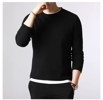 Pavasara rudens augstu uzrullētu apkakli kokvilnas džemperi, vīriešu modes cietā adīti džemperi ir 2021. gadījuma dubultā apkakle slim džemperis džemperis pasūtīt | Jakas - www.avalux.lv 11