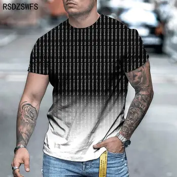 JAUNAS Vasaras 3d Druka, T-krekls Vīriešiem Režģu Vēstules Krāsu Zvaigžņotām Debesīm Elpo Īsām Piedurknēm Moderns vīriešu apģērbi Gadījuma Tshirt 1