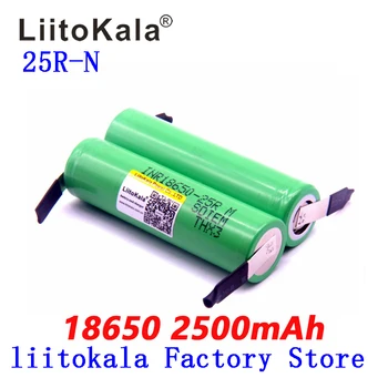 JAUNU Liitokala Jaunu Oriģinālu 18650 2500mAh akumulatoru INR1865025RM 3.6 V gāzizlādes 20A īpaša Enerģijas akumulators + DIY Niķeļa lapa 1