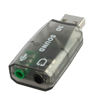 Karsts! USB Skaņas Karti, USB Audio 5.1 Ārējās USB Skaņas Kartes Audio Adapteri Mic Skaļruņu Audio Interfeiss, Lai Portatīvo DATORU Mikrodatus 1