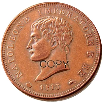 Komplekts (1808-1813) 5GAB ITĀLIJAS ST Karaliste Napoleona I 1 SOLDO Veikti Vara Monētu Kopijas 1